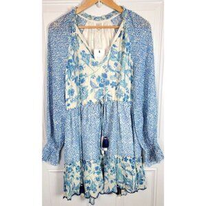 NWT Hemant & Nandita Kaiyo Floral Mini Dress Size S